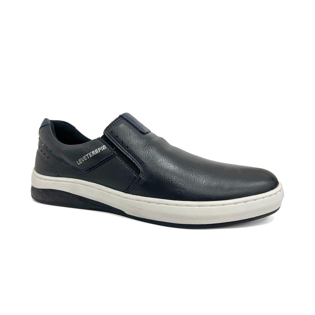 Tênis Leveterapia Casual Masculino Couro 45702 Marine Tênis Leveterapia Casual Masculino Couro 45702 Marine