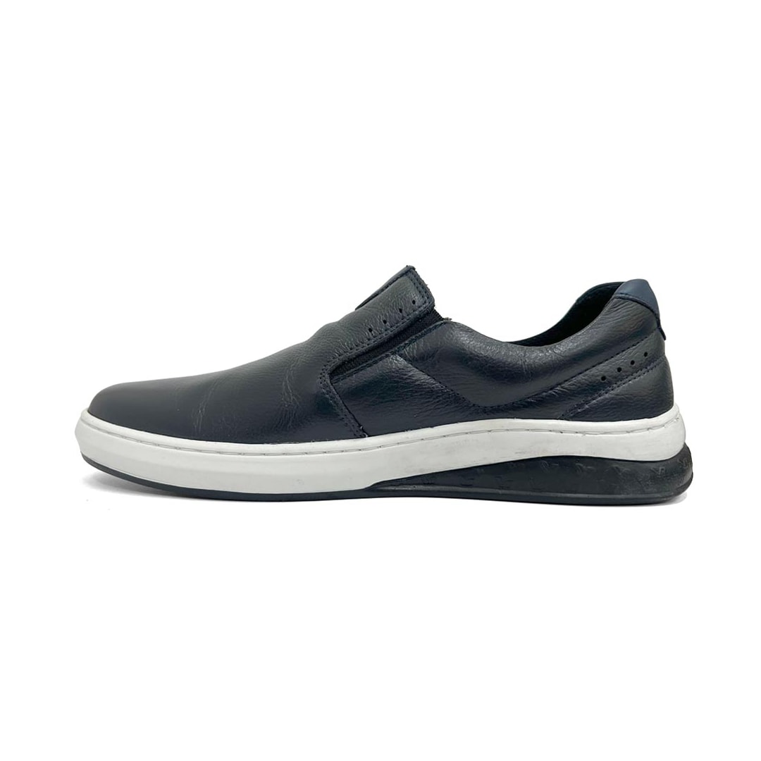 Tênis Leveterapia Casual Masculino Couro 45702 Marine