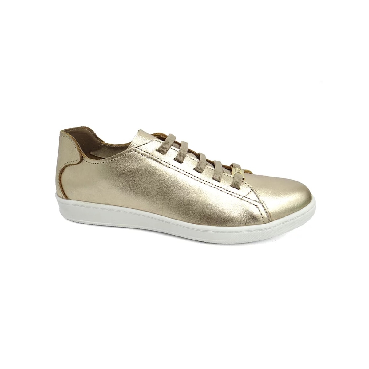 Tênis Marina Mello Casual De Couro 12031 Ouro Light Tênis Marina Mello Casual De Couro 12031 Ouro Light