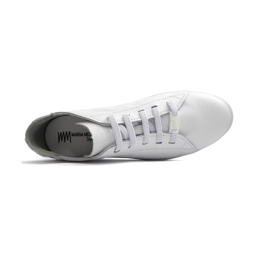 Tênis Marina Mello Casual De Couro 12031S Branco Tênis Marina Mello Casual De Couro 12031S Branco