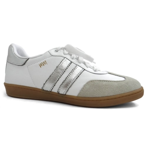 Tênis Marina Mello Casual De Couro 12154S Branco