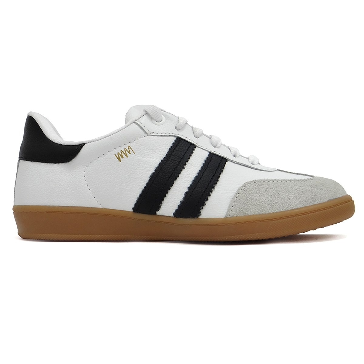 Tênis Marina Mello Casual De Couro 12154S Branco/Preto Tênis Marina Mello Casual De Couro 12154S Branco/Preto