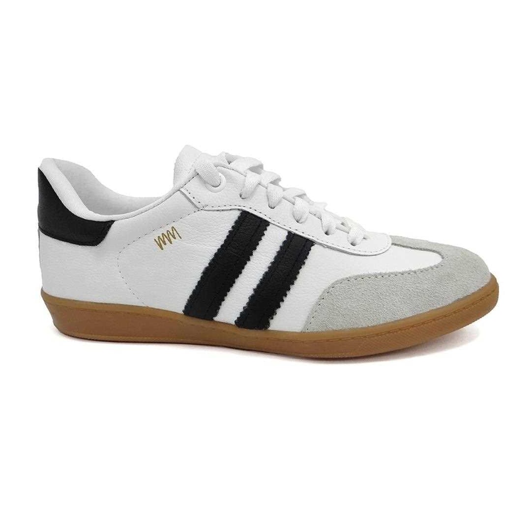 Tênis Marina Mello Casual De Couro 12154S Branco/Preto Tênis Marina Mello Casual De Couro 12154S Branco/Preto