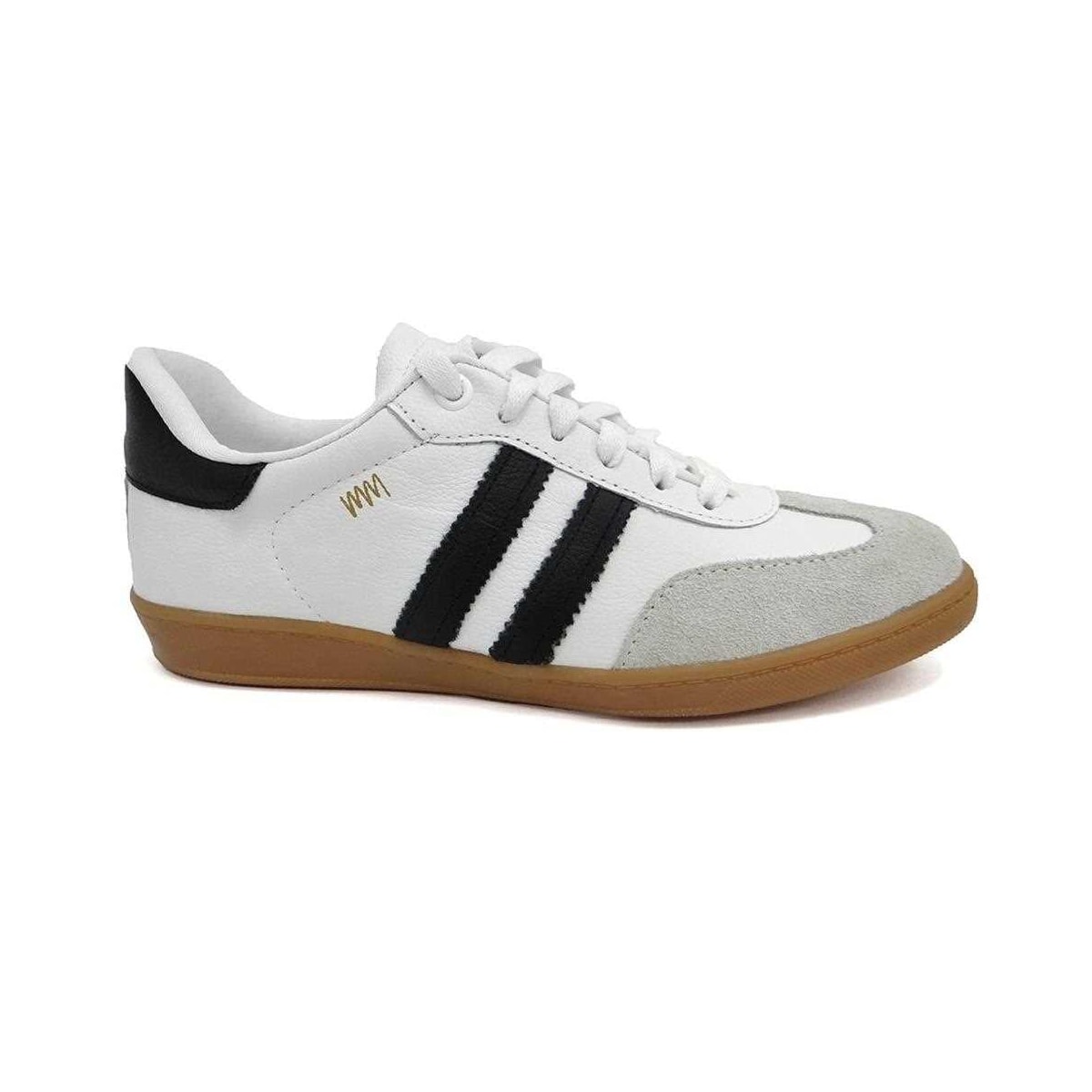 Tênis Marina Mello Casual De Couro 12154S Branco/Preto Tênis Marina Mello Casual De Couro 12154S Branco/Preto