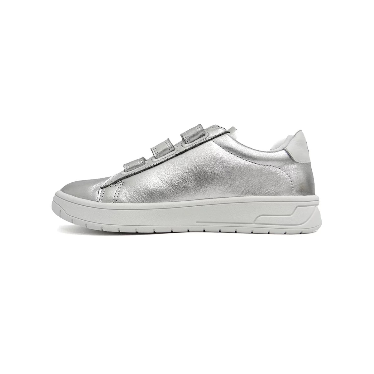 Tênis Marina Mello Casual De Couro 47026 Prata/Branco Tênis Marina Mello Casual De Couro 47026 Prata/Branco