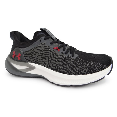 TENIS MASCULINO CHARGED STAMINA UNDER ARMOUR (02) - PRETO/CINZA