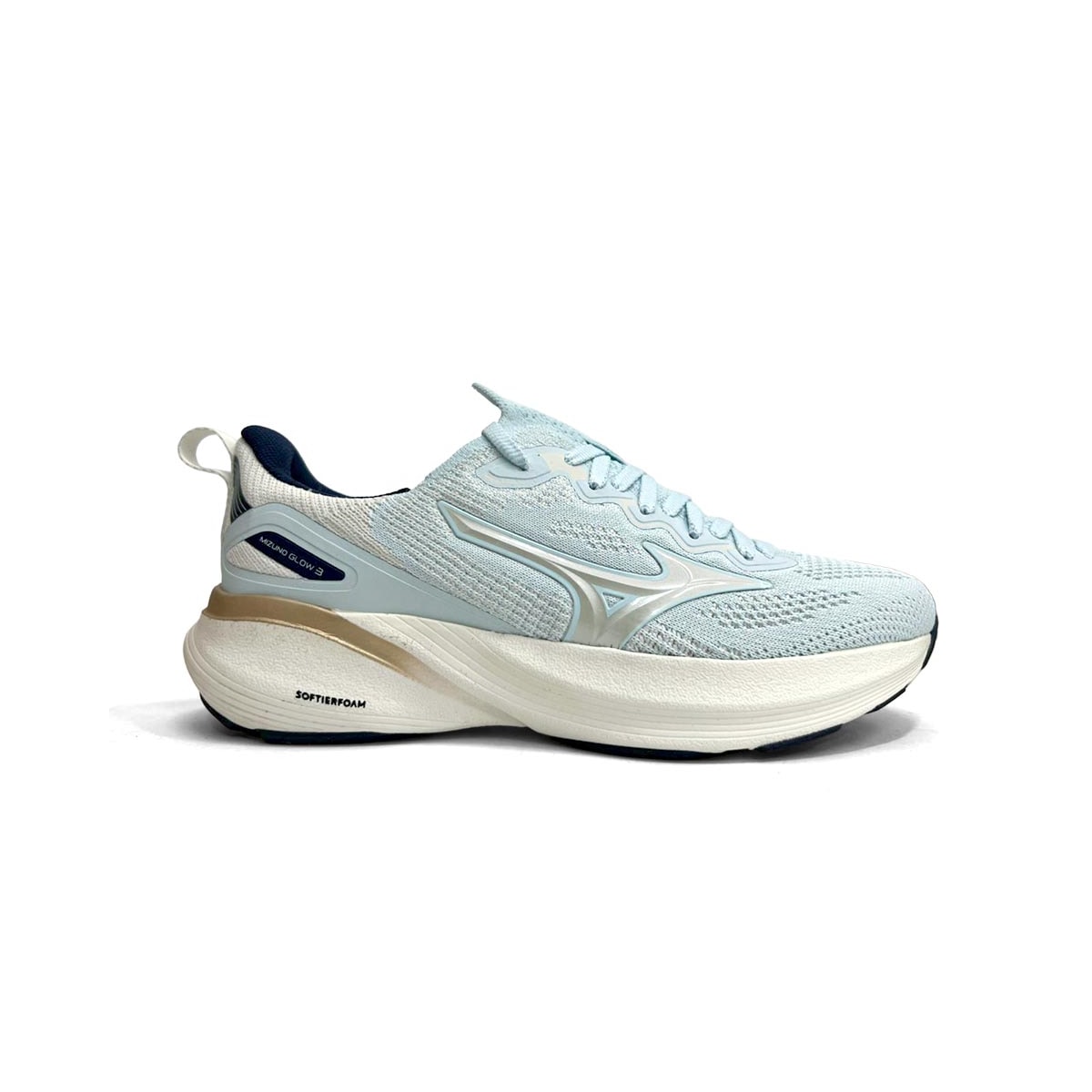 Tênis Mizuno Feminino Esporte Glow 3 Azul Claro Tênis Mizuno Feminino Esporte Glow 3 Azul Claro