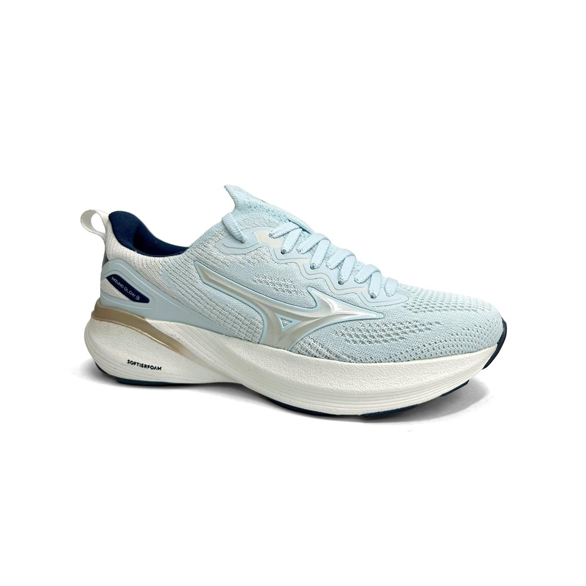 Tênis Mizuno Feminino Esporte Glow 3 Azul Claro Tênis Mizuno Feminino Esporte Glow 3 Azul Claro