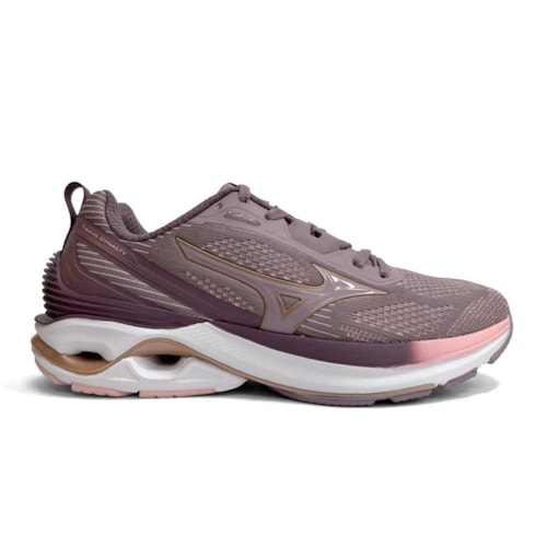Detalhe - Tênis Mizuno Feminino Esporte Wave Dynasty 7 Lavanda