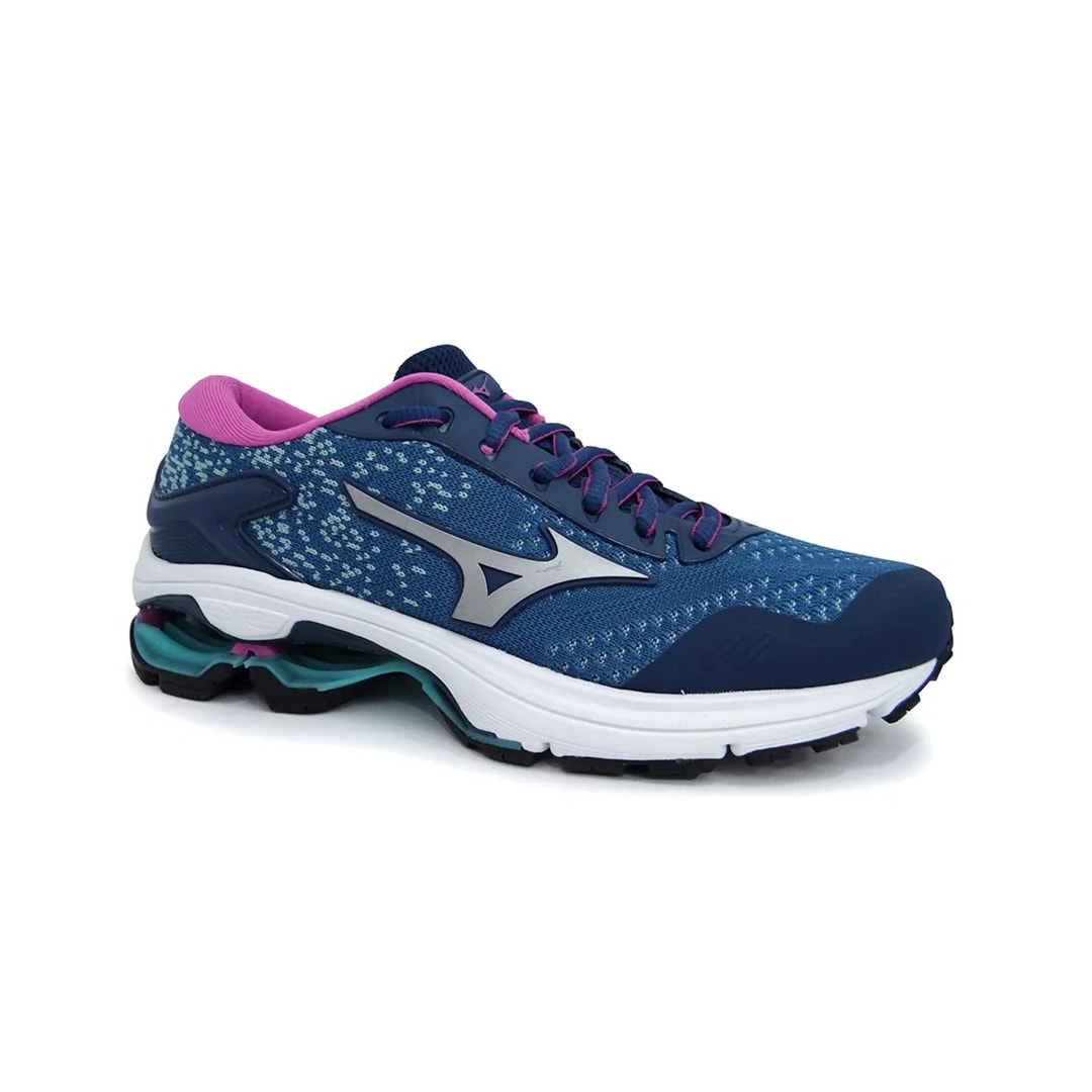 Tênis Mizuno Feminino Invictus 2 Azul Escuro/Prata Tênis Mizuno Feminino Invictus 2 Azul Escuro/Prata