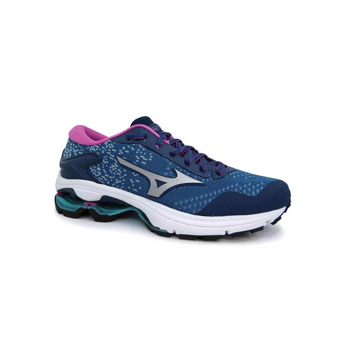 Tênis Mizuno Feminino Invictus 2 Azul Escuro/Prata Tênis Mizuno Feminino Invictus 2 Azul Escuro/Prata
