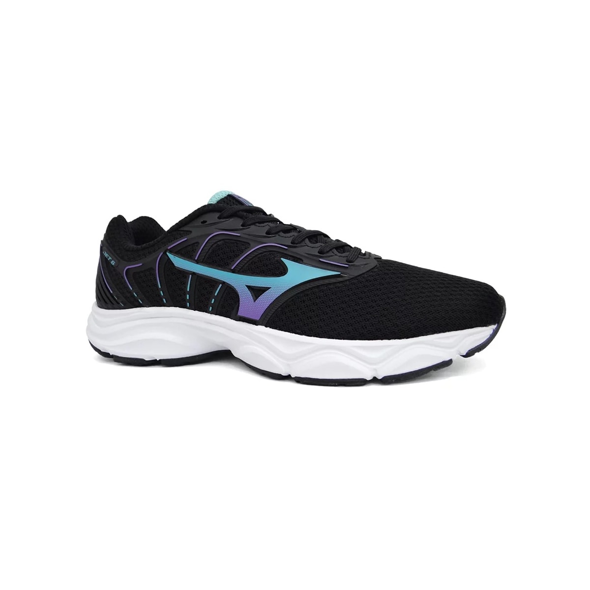 Tênis Mizuno Feminino Jet 6 Preto/Lilas Tênis Mizuno Feminino Jet 6 Preto/Lilas