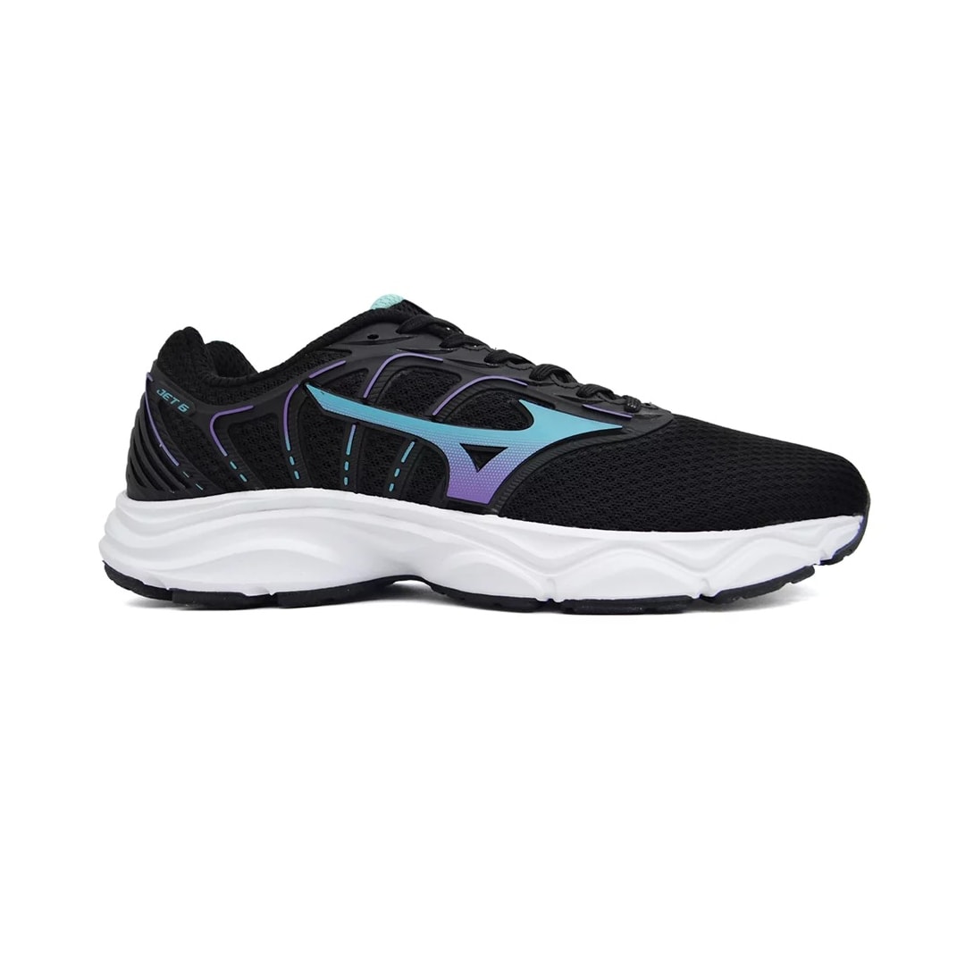 Tênis Mizuno Feminino Jet 6 Preto/Lilas Tênis Mizuno Feminino Jet 6 Preto/Lilas