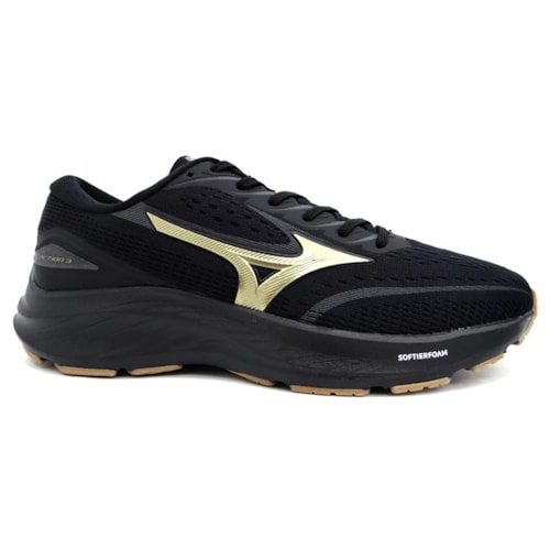 Detalhe - Tênis Mizuno Masculino Action 3 Preto/Preto