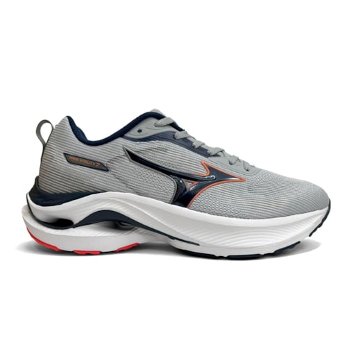 Detalhe - Tênis Mizuno Masculino Esporte Wave Vitality 7 Cinza