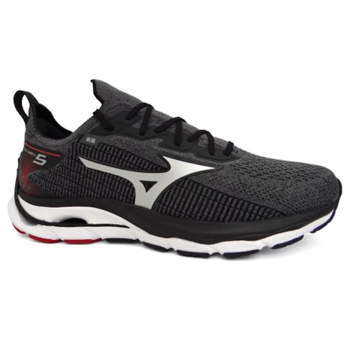 Tenis Mizuno Masculino Wave Mirai 5 Chumbo/Preto