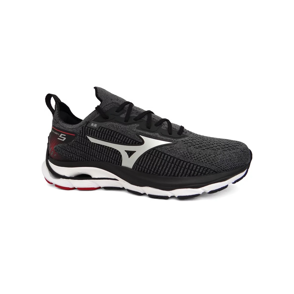 Tênis Mizuno Masculino Wave Mirai 5 Chumbo/Preto Tênis Mizuno Masculino Wave Mirai 5 Chumbo/Preto