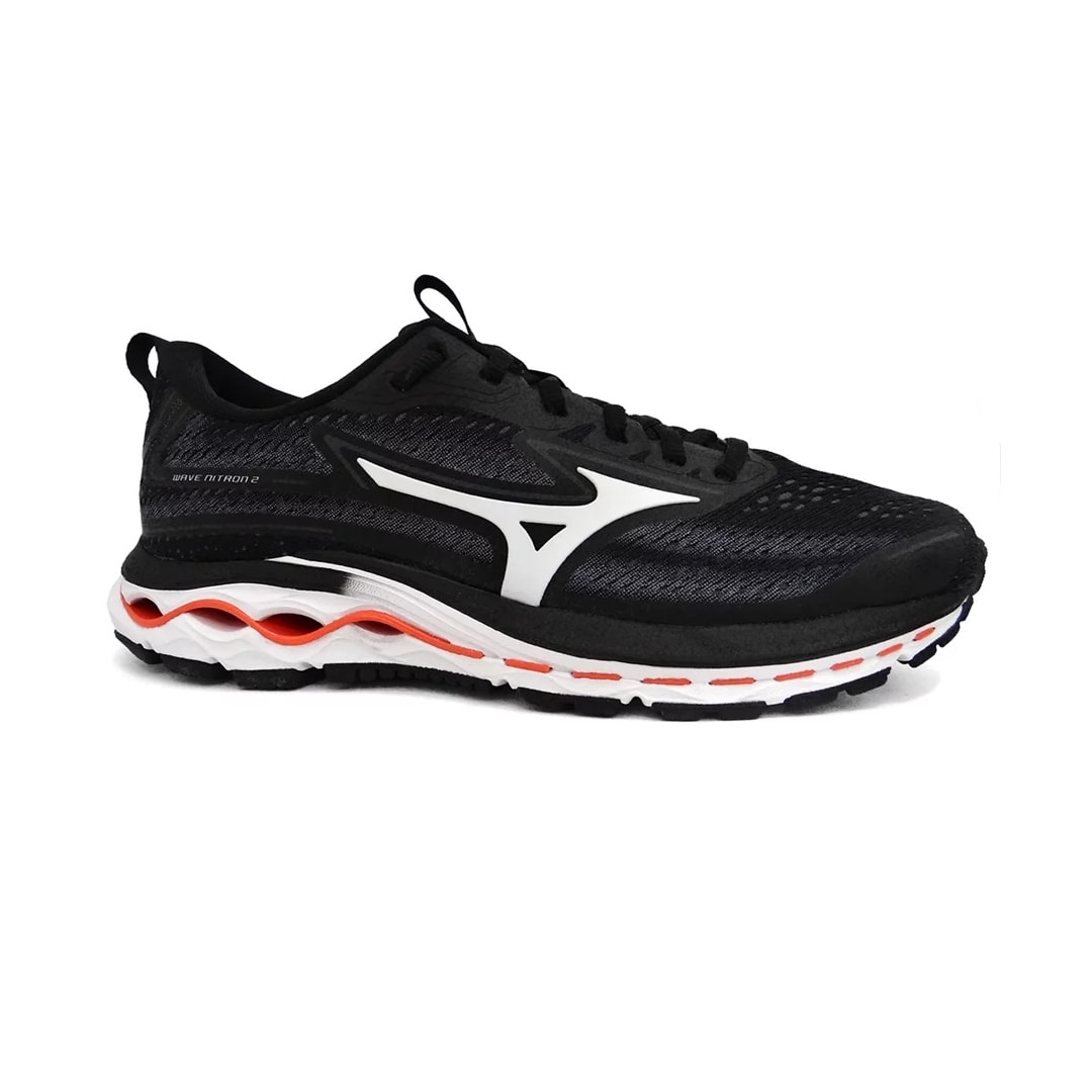 Tênis Mizuno Masculino Wave Nitron 2 Preto/Laranja Tênis Mizuno Masculino Wave Nitron 2 Preto/Laranja