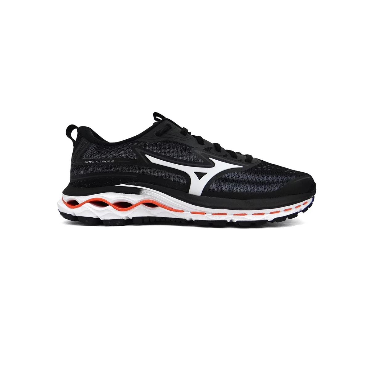 Tênis Mizuno Masculino Wave Nitron 2 Preto/Laranja Tênis Mizuno Masculino Wave Nitron 2 Preto/Laranja