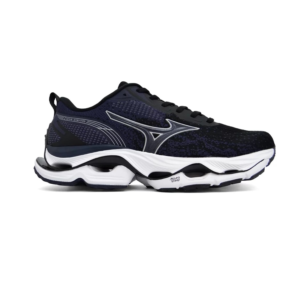Tênis Mizuno Masculino Wave Stratos Preto/Marinho