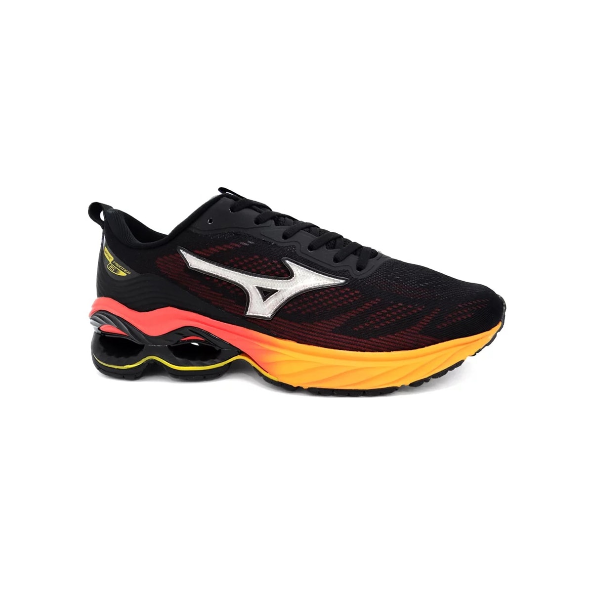 Tênis Mizuno Wave Frontier 15 Preto/Vermelho Tênis Mizuno Wave Frontier 15 Preto/Vermelho