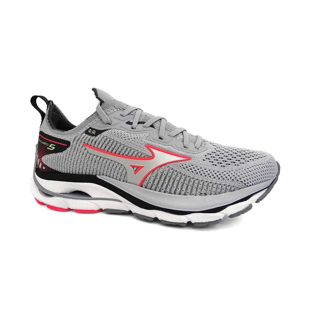 Tênis Mizuno Wave Mirai 5 Cinza Claro