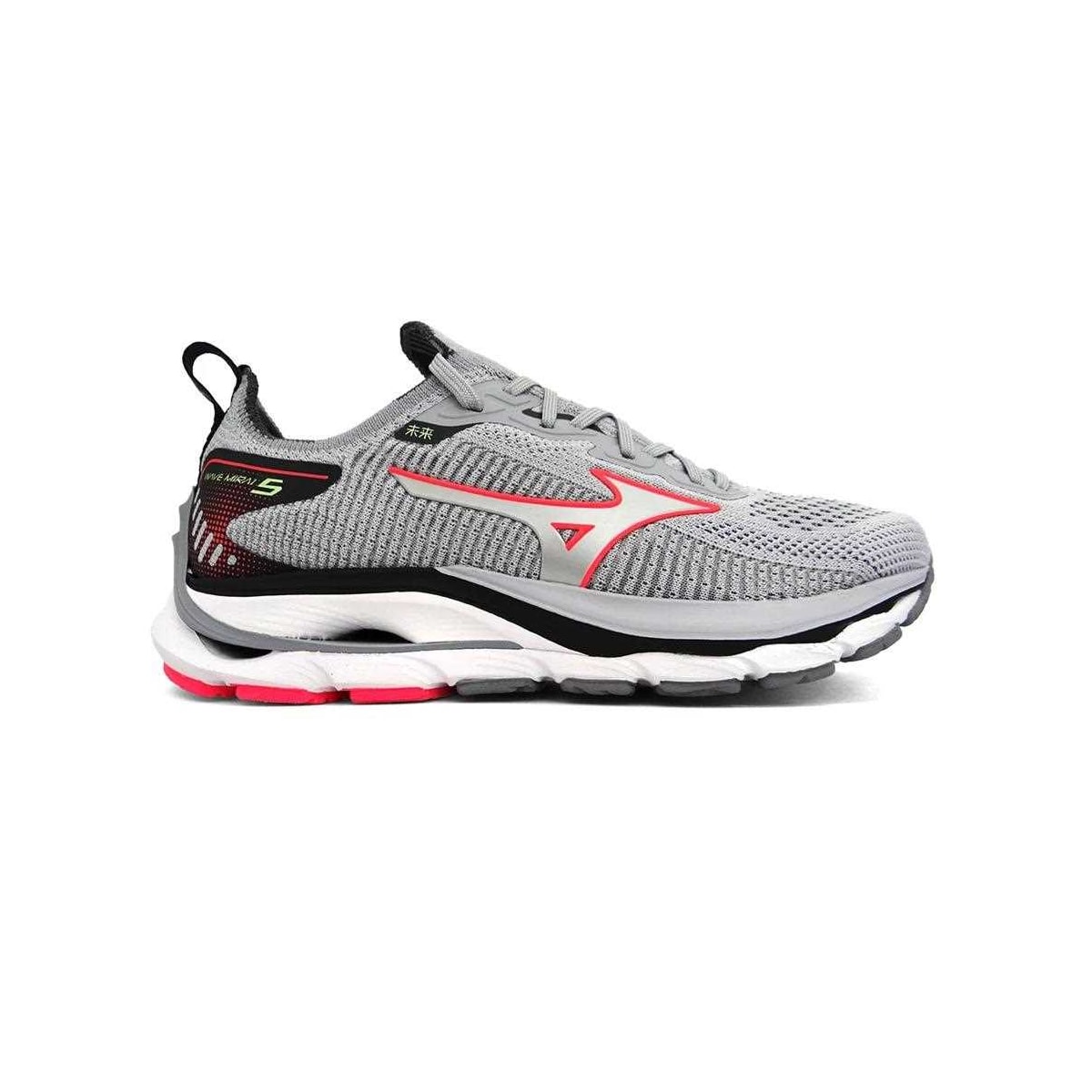 Tênis Mizuno Wave Mirai 5 Cinza Claro Tênis Mizuno Wave Mirai 5 Cinza Claro