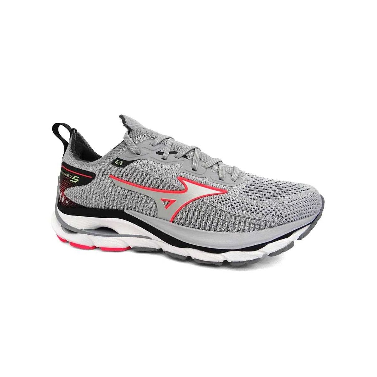 Tênis Mizuno Wave Mirai 5 Cinza Claro Tênis Mizuno Wave Mirai 5 Cinza Claro