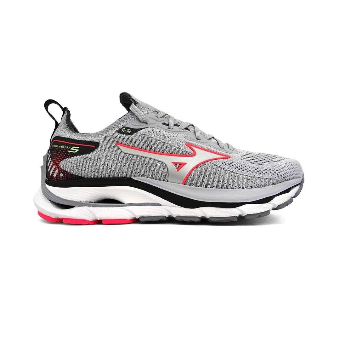 Tênis Mizuno Wave Mirai 5 Cinza Claro Tênis Mizuno Wave Mirai 5 Cinza Claro