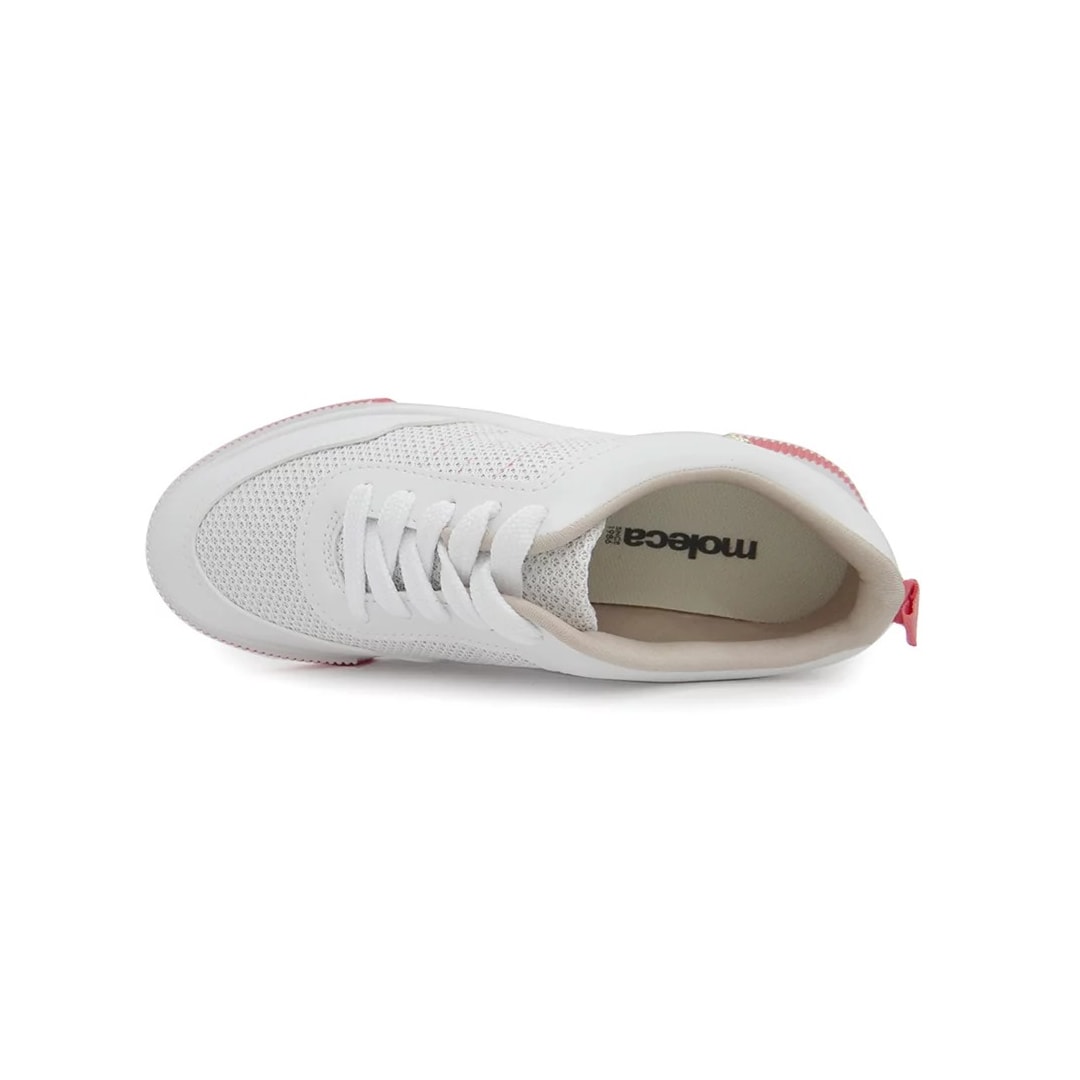 Tênis Moleca Casual 5759.105 Branco/Coral