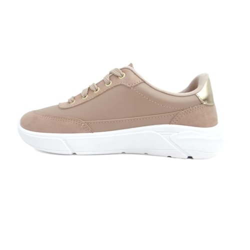 Tenis Moleca Casual  5764.102 Bege/Dourado