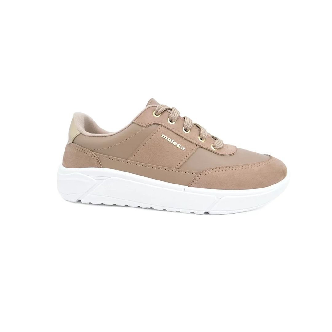 Tênis Moleca Casual  5764.102 Bege/Dourado
