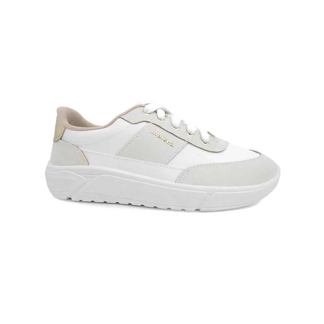 Tênis Moleca Casual 5764.102 Branco/Off/Dourado Tênis Moleca Casual 5764.102 Branco/Off/Dourado
