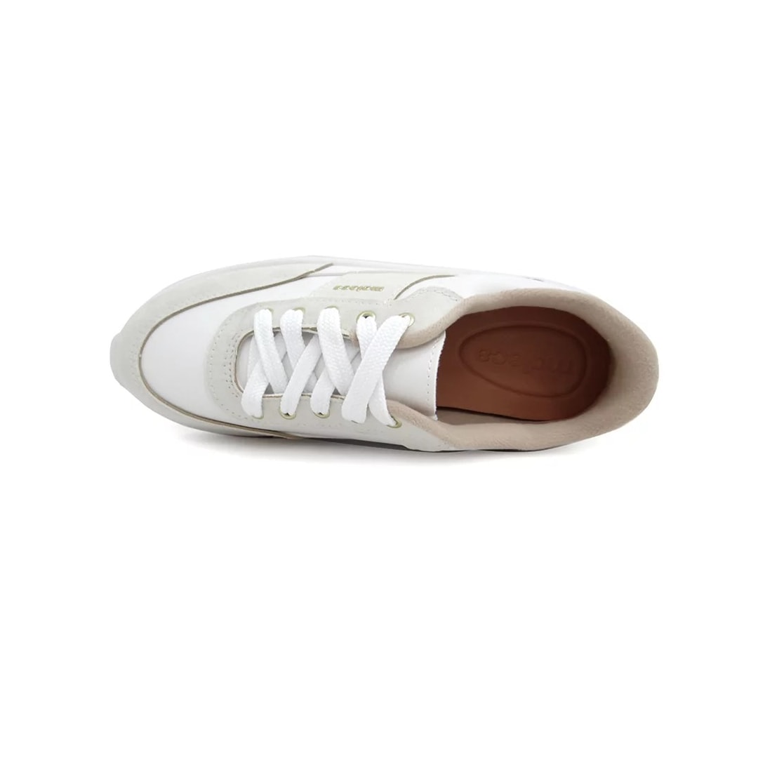 Tênis Moleca Casual  5764.102 Branco/Off/Dourado