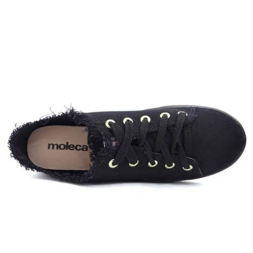 Tenis Moleca Casual Lona 5667.322 Preto