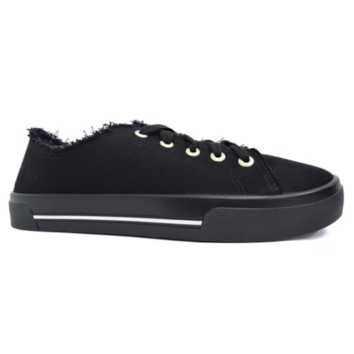 Tenis Moleca Casual Lona 5667.322 Preto