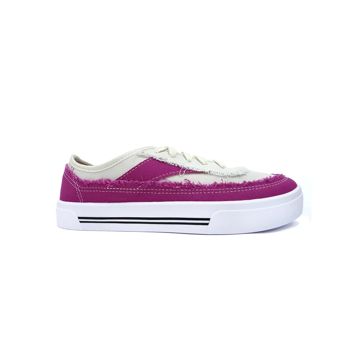 Tênis Moleca Casual Lona 5667.331 Branco Off/Magenta Tênis Moleca Casual Lona 5667.331 Branco Off/Magenta