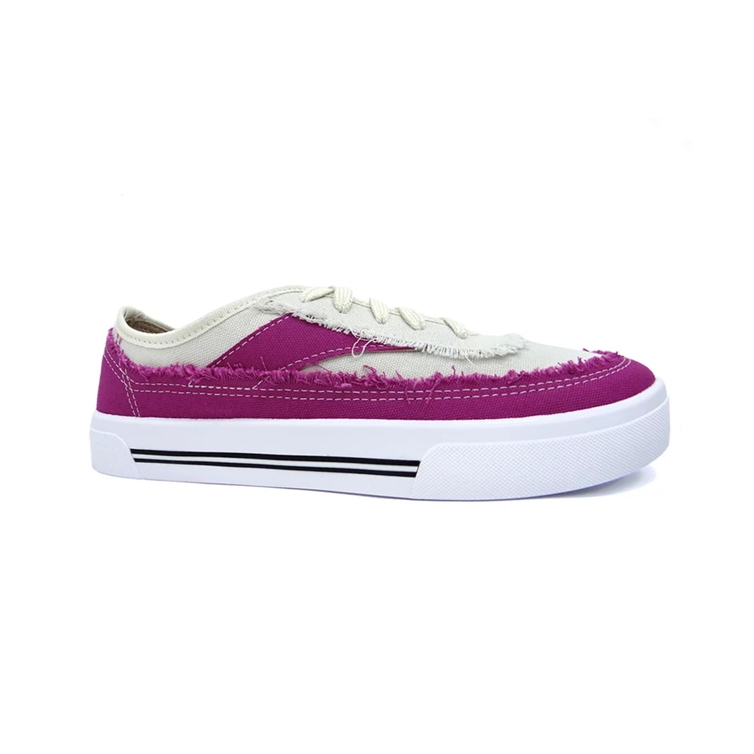 Tênis Moleca Casual Lona 5667.331 Branco Off/Magenta Tênis Moleca Casual Lona 5667.331 Branco Off/Magenta
