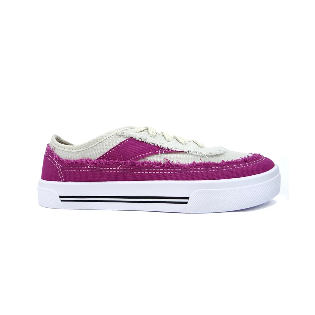 Tênis Moleca Casual Lona 5667.331 Branco Off/Magenta