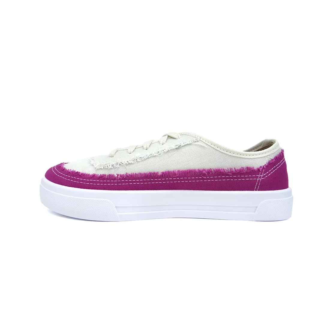 Tênis Moleca Casual Lona 5667.331 Branco Off/Magenta