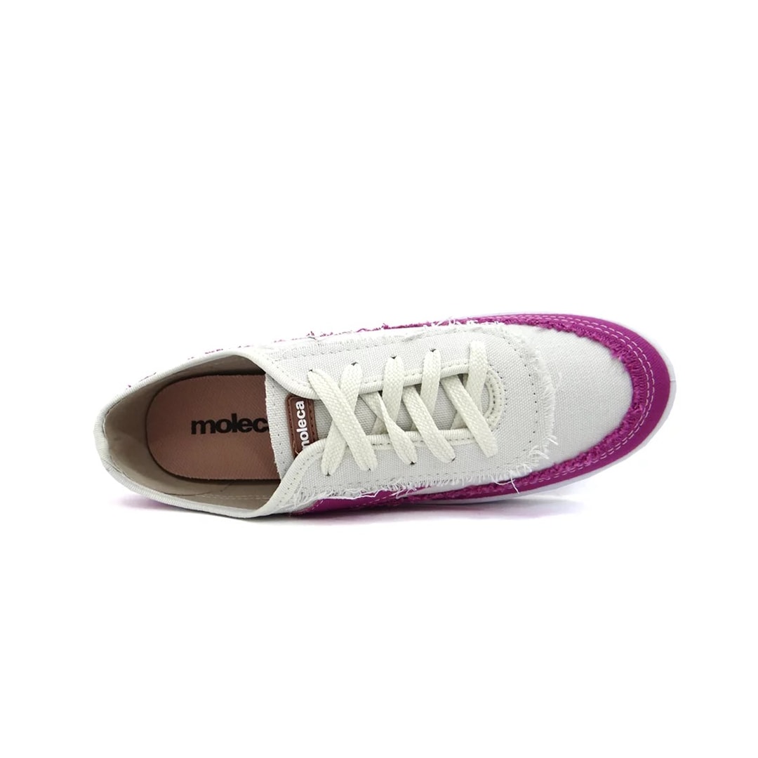 Tênis Moleca Casual Lona 5667.331 Branco Off/Magenta