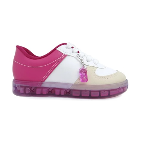 Tenis Molekinha 2558.102 Branco/Pink