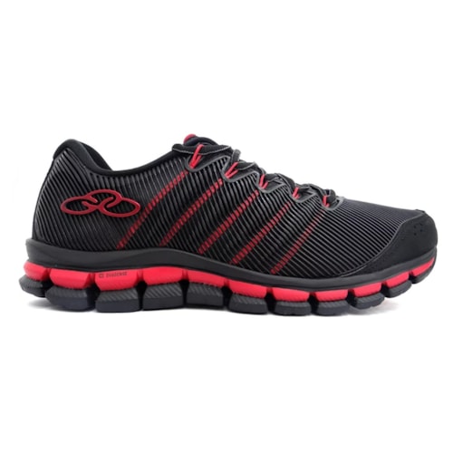 Detalhe - Tênis Olympikus Dynamic 343 Preto/Vermelho