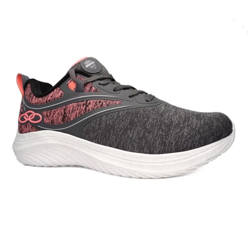 Tenis Olympikus Feminino Alfa 2 Chumbo/Coral