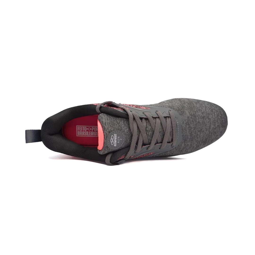 Tênis Olympikus Feminino Alfa 2 Chumbo/Coral Tênis Olympikus Feminino Alfa 2 Chumbo/Coral