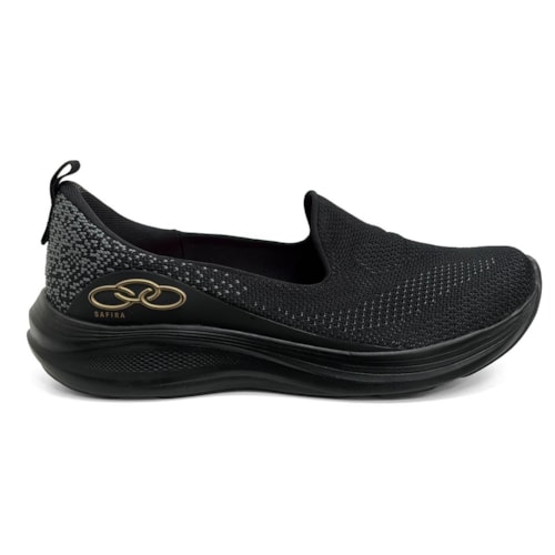Detalhe - Tênis Olympikus Feminino Casual Safira Preto