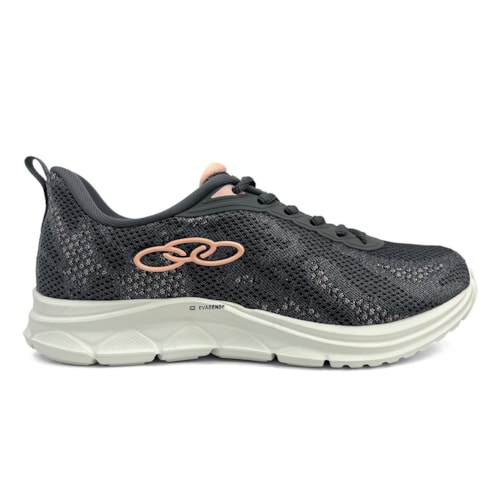 Detalhe - Tênis Olympikus Feminino Citrus 2 Chumbo