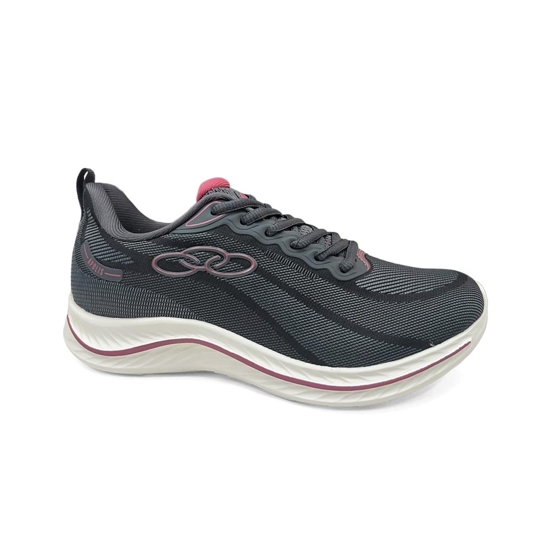 Tênis Olympikus Feminino Esporte Apolis Chumbo/Hibisco
