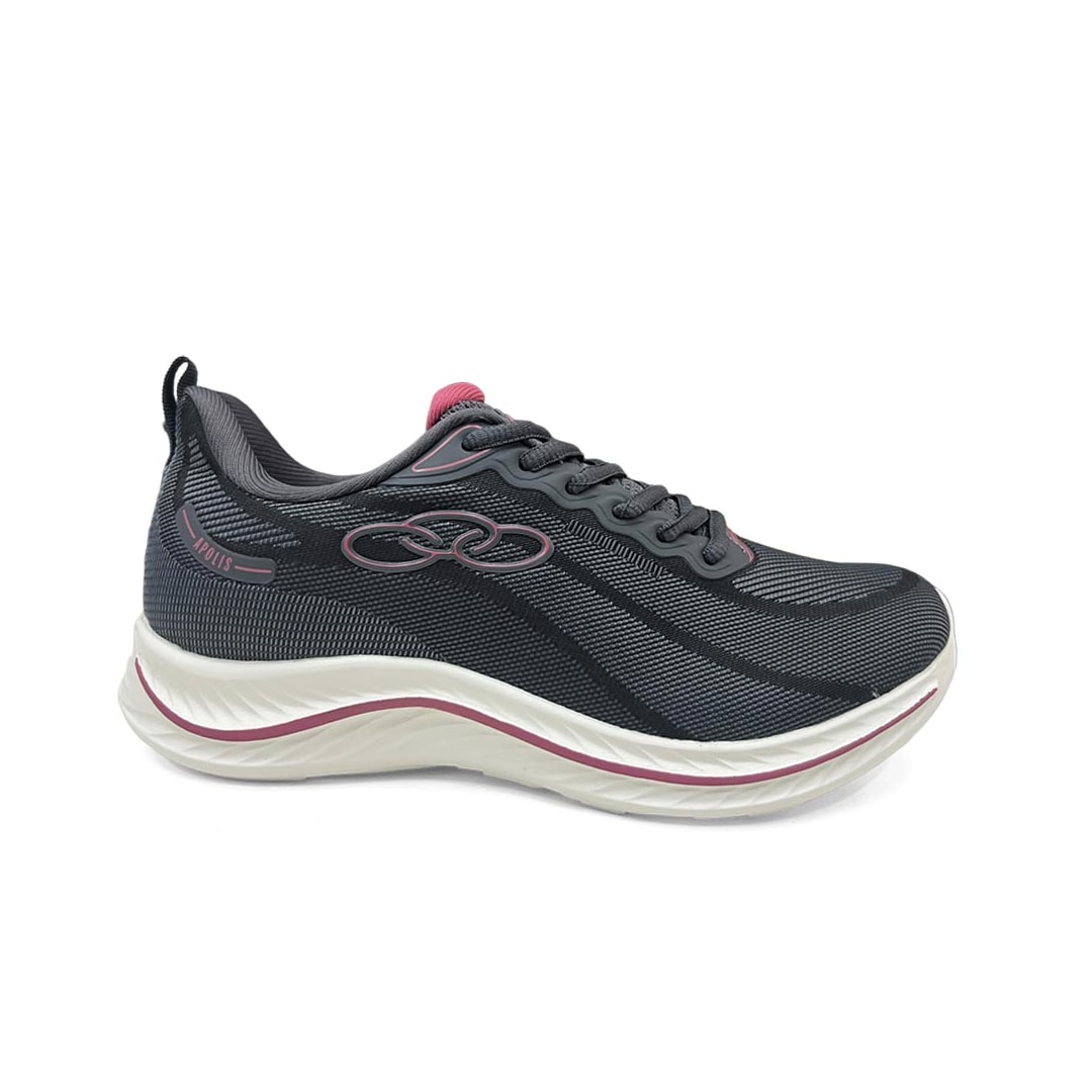 Tênis Olympikus Feminino Esporte Apolis Chumbo/Hibisco Tênis Olympikus Feminino Esporte Apolis Chumbo/Hibisco