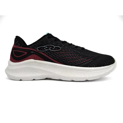 Tenis Olympikus Feminino Luna 2 Preto/Hibisco